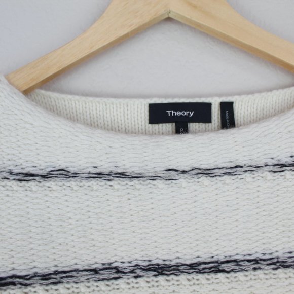 NWT Theory Wool Blend Uneven Stripe Sweater - Picture 7 of 12